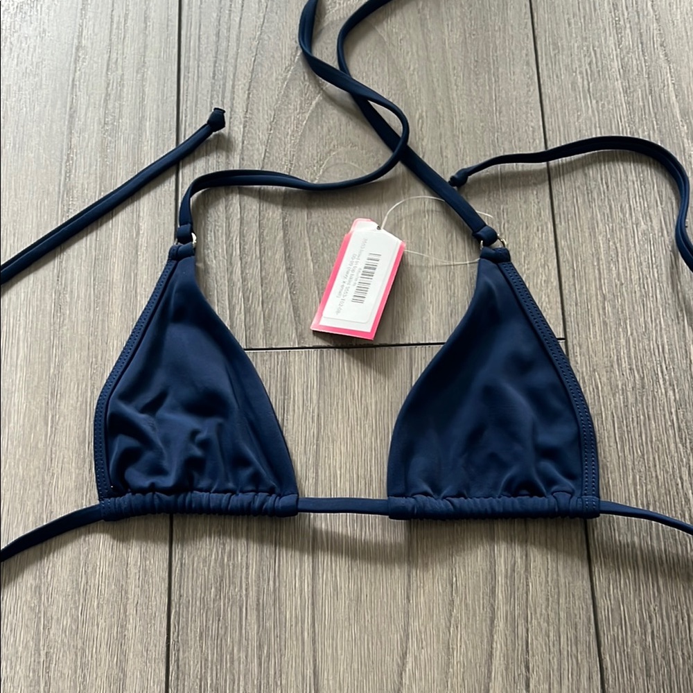 Wicked Weasel Navy Triangle Bikini Top